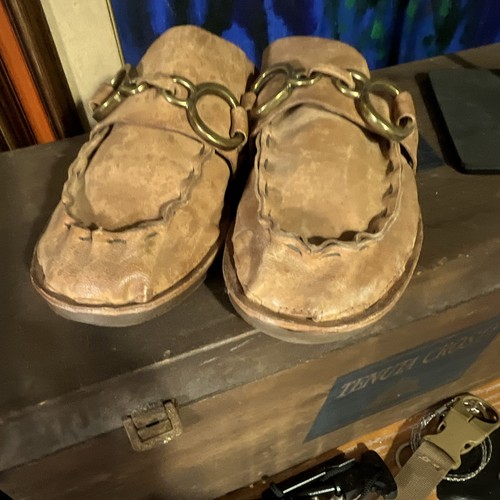 As98 damen sabot leder - leder, vintage
